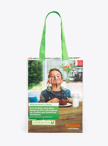 Bolsa de Mano Tipo Tote, Bolsa de Compras Laminada, Bolsa de Cosméticos de Plástico RPET Personalizada, Bolsa de Tela No Tejida de PP Reciclado, Funcional, Fábrica en Vietnam - Product Image 5