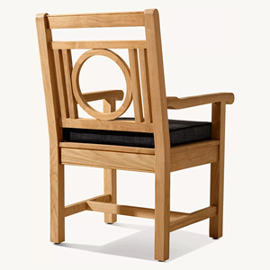 Villa Wooden Furniture Garden Furniture <b>Dining</b> Set Solid Wood Teak Courtyard <b>Dining</b> Armchair Wood Side <b>Chair</b> - Leagrave - Product Image 5