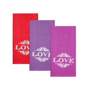 Magnifiques serviettes de cuisine en coton 100% de couleur rouge avec un design brodé, pour le nettoyage, à prix abordable - Product Image 6