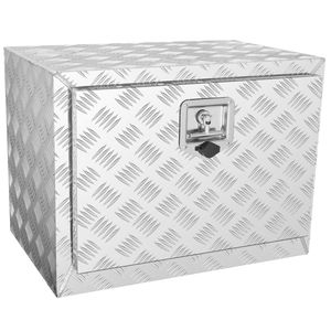 Cassetta Portautensili Sottoscocca per Camion 24\" X 17\" X 18\" in Alluminio Rinforzato con Piastra Diamantata, con Chiavi di Blocco, Resistente all'Acqua, per Pickup - Product Image 6