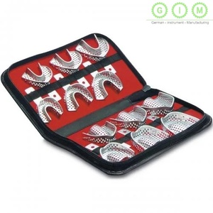 Kit Profesional de Bandejas de Impresión Ortodónticas de Acero Inoxidable Reutilizables, Instrumentos Dentales Perforados para Impresiones Precisas - Product Image 2