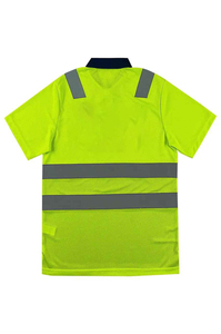High Visibility Reflective Polo Shirt Working Safety Wear <b>for</b> <b>Construction</b> Road Industrial Outdoor Workers Durable Work <b>Uniform</b> - Product Image 2
