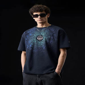 Camiseta de Corte Cuadrado para Hombre, 250-300 g/m², Hombros Caídos, Ajuste Holgado, Estilo Crop, Oversize, 100% Algodón - Product Image 2