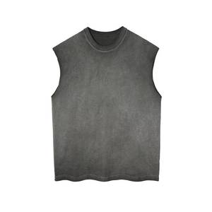 Débardeur Homme Effet Délavé Sans Manches et Col Personnalisé – Vente en Gros, Qualité Supérieure, Respirant - Product Image 4