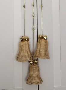 Rattan Christmas Hanging <b>Ornaments</b> Feature A Lightweight Natural Woven Design For Easy Hanging - Product Image 1