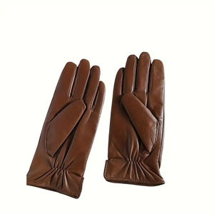Working SAFETY <b>Driver</b> Cow Leather Gloves Waterproof Safe Working and Warm Driving Gloves with Magic Buckle - Product Image 5