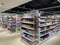 Présentoir à panneau perforé en métal simple face 1810*900*350mm pour gondole de supermarché de magasins de détail