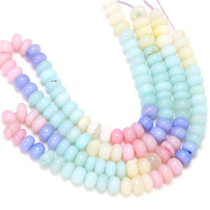 Magnifiques perles d'opale multicolores, forme ronde, 16 pouces, 8-11 mm, opale arc-en-ciel, perles de pierres précieuses unies, qualité AAA. - Product Image 5
