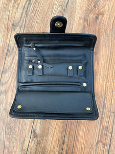 Sac à bijoux en cuir de vachette véritable pour femmes, grande boîte à bijoux pliable pour colliers, boucles d'oreilles, bagues, organisateur de bijoux de voyage - Product Image 6