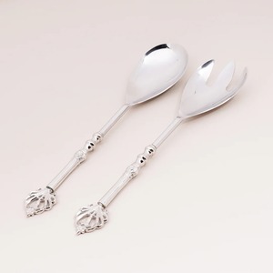 Elegante Juego de Cubiertos de Metal Dorado con Grabado Floral, Cubertería para Bodas, Resistente al Óxido, Apto para Lavavajillas - Product Image 3