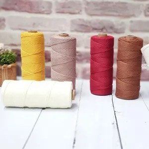 2.0MM Single Stranded Cotton MACRAME ROPE 35colors 200yards a Roll Super Soft Cotton Rope, Macrame Cotton Ropes