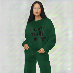 Sweat-shirt oversize en coton mélangé à col montant pour femme, collection automne-hiver, vente en gros usine - Product Image 1