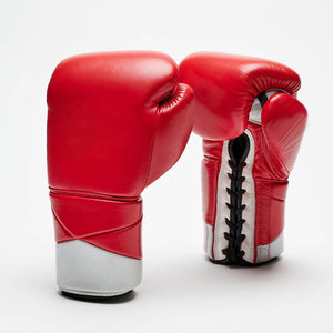 Gants de boxe en cuir bleu et jaune Econex Sports, antidérapants, à lacets, pour adultes, pour l'entraînement en salle de sport - Product Image 3
