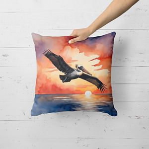 Pelican Fiery Sunset Coussin décoratif lavable en machine 18H x 18W Coussin décoratif intérieur et extérieur pour canapé, lit ou patio - Product Image 4