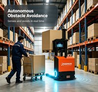 Mini chariot élévateur autonome intelligent sans conducteur pour l'automatisation des entrepôts à allées étroites et la manutention flexible des matériaux