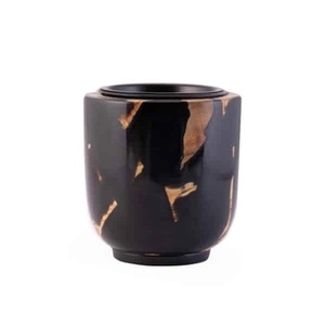 Brûleur d'encens en bois de santal éco-responsable fait main, incrustation en résine noire, diffuseur aromatique religieux pour la décoration intérieure, toutes saisons - Product Image 3