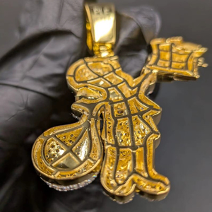 Cartoon Brilliant Cut Pendant VVS Moissanite Colorful Riding Character Necklace Hip Hop Fashion Jewelry Women Men Customizable - Product Image 6