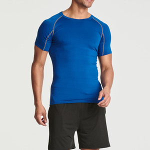 Camiseta deportiva de poliéster con cuello redondo, nueva camiseta al por mayor para hombre, resistente y flexible, que absorbe la humedad. - Product Image 4