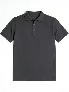 Chemise décontractée à manches courtes en tricot uni avec logo sur le devant pour homme, idéale pour les sorties quotidiennes et le style urbain, provenant du Bangladesh - Product Image 4