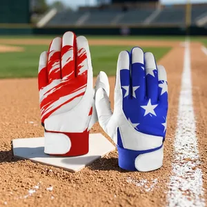 Guantes Deportivos de Dedo Completo, Rojos, Blancos y Azules con Estrellas y Rayas, Impresión por Sublimación, Antideslizantes, de Poliéster, Unisex, para Todas las Estaciones - Product Image 6
