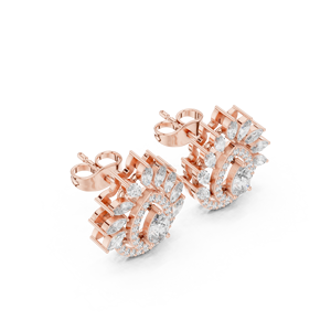 Pendiente de moissanita de boda de Plata de Ley 925, pendiente de aro de moissanita para mujer, joyería de boda - Product Image 2