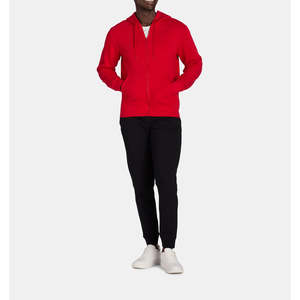 Sudadera con capucha para hombre, estilo casual urbano, gris jaspeado, con cremallera completa, de poliéster/algodón, con logo personalizado, la mejor oferta al por mayor - Product Image 4