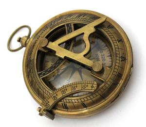 Elegant Vintage Brown Brass Pocket Sundial <b>Compass</b> Glass Box Analog Dial Hanging Ring Navigation Tool Sports Hike Enthusiasts - Product Image 2