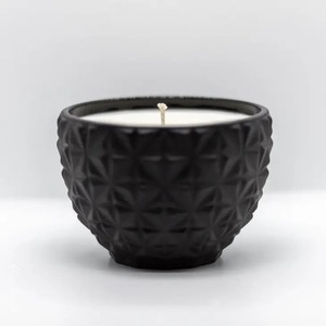 Contemporary design Matt black PVD pineapple candle <b>jar</b> with lid scented soy wax candle unique fruit shape candle container - Product Image 3