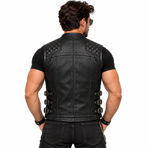Gilet de motard personnalisé pour homme, sans manches, pour club moto, gilet de moto d'extérieur, personnalisable avec logo, durable - Product Image 6