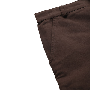 Pantalon cargo taille haute pour femme en toile rose unie, décontracté, longueur intégrale avec poches, style printemps, coupe droite, fermeture boutonnée - Product Image 6