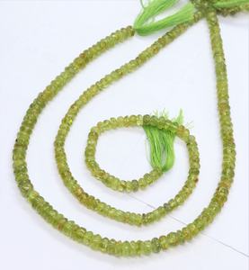 Cuentas de peridoto natural lisas en forma de rondel de 5-6 mm, cuentas de peridoto en forma de rondel, cuentas de peridoto sueltas para la fabricación de joyería al por mayor. - Product Image 2