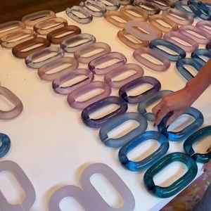 Eslabones de Cadena Hechos a Mano con Resina Epoxi Transparente de Alta Calidad, Decoración Colorida para Colgar en la Pared, Proyectos de Bricolaje, Ángel Artístico de Graduación - Product Image 3