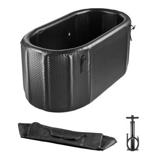 Baignoire gonflable isotherme de 216 gallons avec isolation, bain de glace portable compatible avec les refroidisseurs d'eau, forme ovale avec logo - Product Image 1