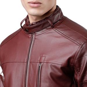 Nueva chaqueta de cuero de bombardero con cuello levantado de camuflaje de alta calidad para hombre diseño único de alta calidad de gran tamaño con logotipo frontal - Product Image 4