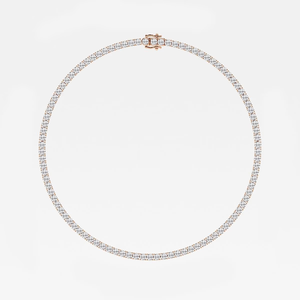 Collar de cadena tipo tenis con 24,5 quilates de diamantes redondos cultivados en laboratorio, 16 pulgadas, brillante, regalo de joyería para mujer - Product Image 1