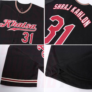 Maillot de baseball unisexe respirant pour équipe, sports de plein air, athlétique et décontracté, personnalisé, noir, cramoisi, crème, authentique - Product Image 6