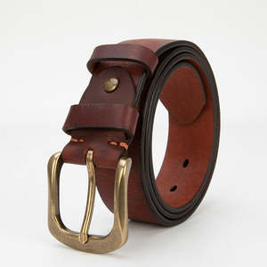 Ceinture en cuir de vache véritable pour homme, décontractée, avec boucle automatique en acier, logo personnalisé, fabrication OEM, nouvelle arrivée - Product Image 5