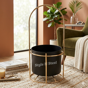Iron Powder Coated Durable Multi-Purpose Classic & Modern Design Indoor/Outdoor Floor Planter - Product Image 2