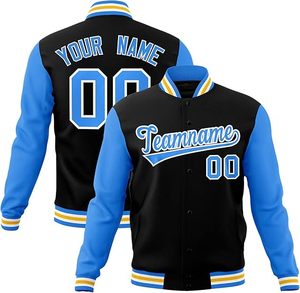 Men's High Quality Custom Made Baseball Letterman Varsity Jacket <b>Stand</b> Collar Wholesale Price Leather Sleeves for Winter Sale - Product Image 5
