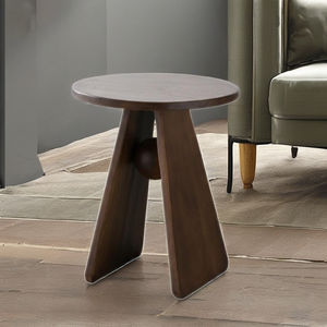Table d'appoint contemporaine en bois massif avec design boule pour salon salle à manger villa restaurant décoration intérieure villa - Product Image 4