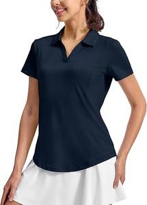 Chemises polo pour femmes de haute qualité, design personnalisé, coton piqué, manches courtes, hauts décontractés, vêtements de sport pour le golf, le tennis, la gym, en gros, usine - Product Image 6