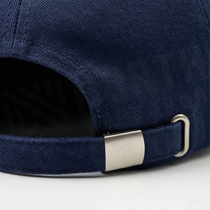<b>Navy</b> Blue 6-Panel <b>Baseball</b> <b>Cap</b> Unisex Fitted Cotton Twill Casual Hat Solid Color Adult Size 58-60CM - Product Image 6