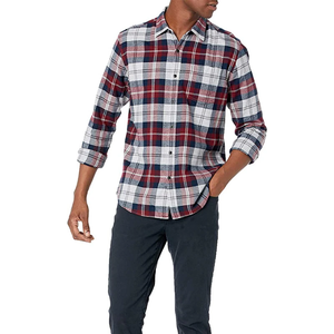 Chemises en flanelle à manches longues en mélange de coton, séchage rapide, anti-boulochage, imprimées numériquement, pour hommes, prix de gros, faible MOQ, confortables - Product Image 1