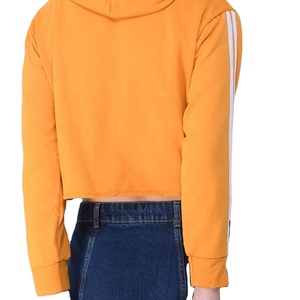 Top corto de lana de punto con capucha y estampado personalizado de alta calidad para mujer - Product Image 6