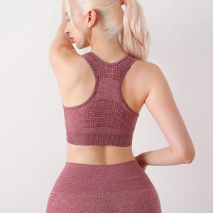 Sujetador Deportivo Ajustable Sin Costuras para Mujer, con Compresión Elástica Suave y Estampado, para Adultas Activas - Product Image 4