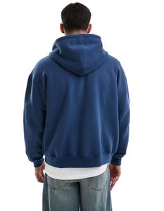 High Quality 350g 100% Cotton Breathable Eco-Friendly Hoodie Embroidered Zipper <b>up</b> Long Pullover Fashionable Oversized Design - Product Image 4