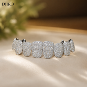 Grillz Moissanite Iced Out sur Mesure, Bijou Dentaire Plaqué Or Premium, Accessoire de Mode Unisexe - Product Image 6