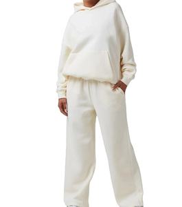 Conjunto Deportivo de Dos Piezas para Mujer, Estilo Informal, 100% Algodón, Color Liso, Talla Grande, para Hacer Ejercicio - Product Image 1