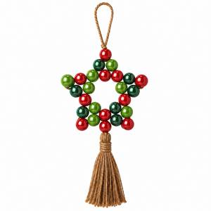 Nouvelle Décoration Suspendue Vintage en Rotin Faite à la Main avec Pompon en Jute, Écologique et Multicolore - Product Image 4