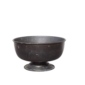 Antique Silver Scalloped Rim Centerpiece <b>Wine</b> Bowl Hand Wrought Petal Form Footed Presentation Bowl For Home Decor & Party - Product Image 5